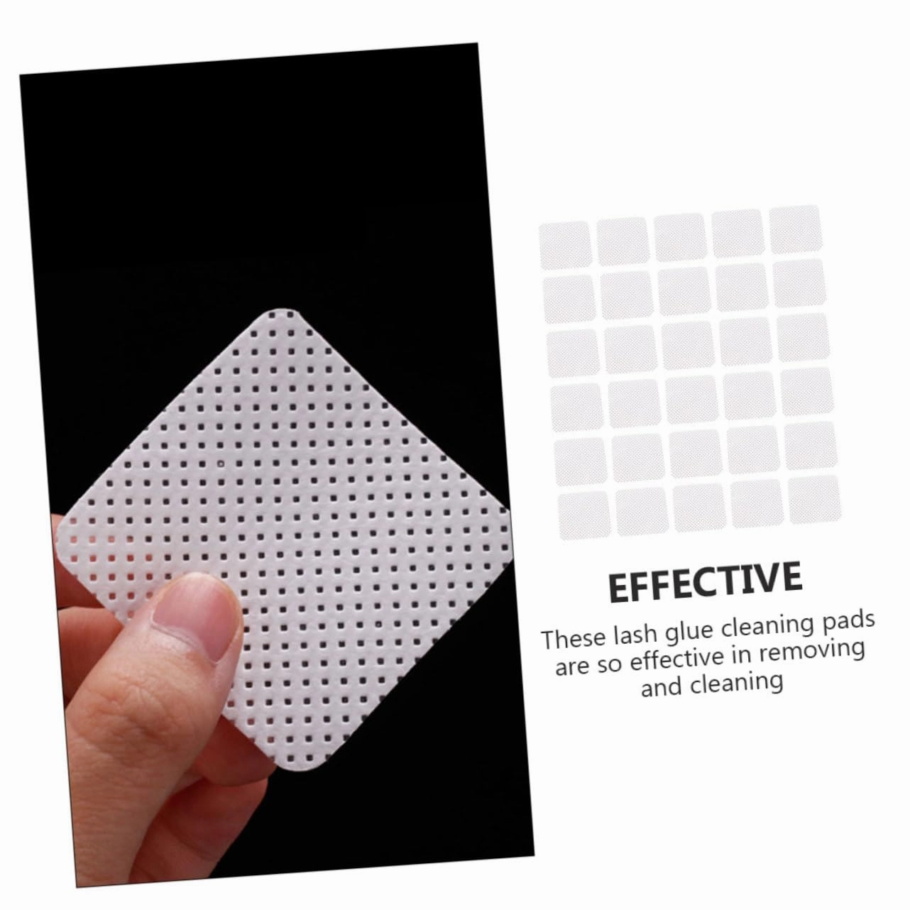 NOLITOY 1080pcs Professional Eyelash Glue Cleaning Cloths Nail Polish Pads Essential for Grafting Manicure Smooth No Dregs Convenient for Salons Home Use