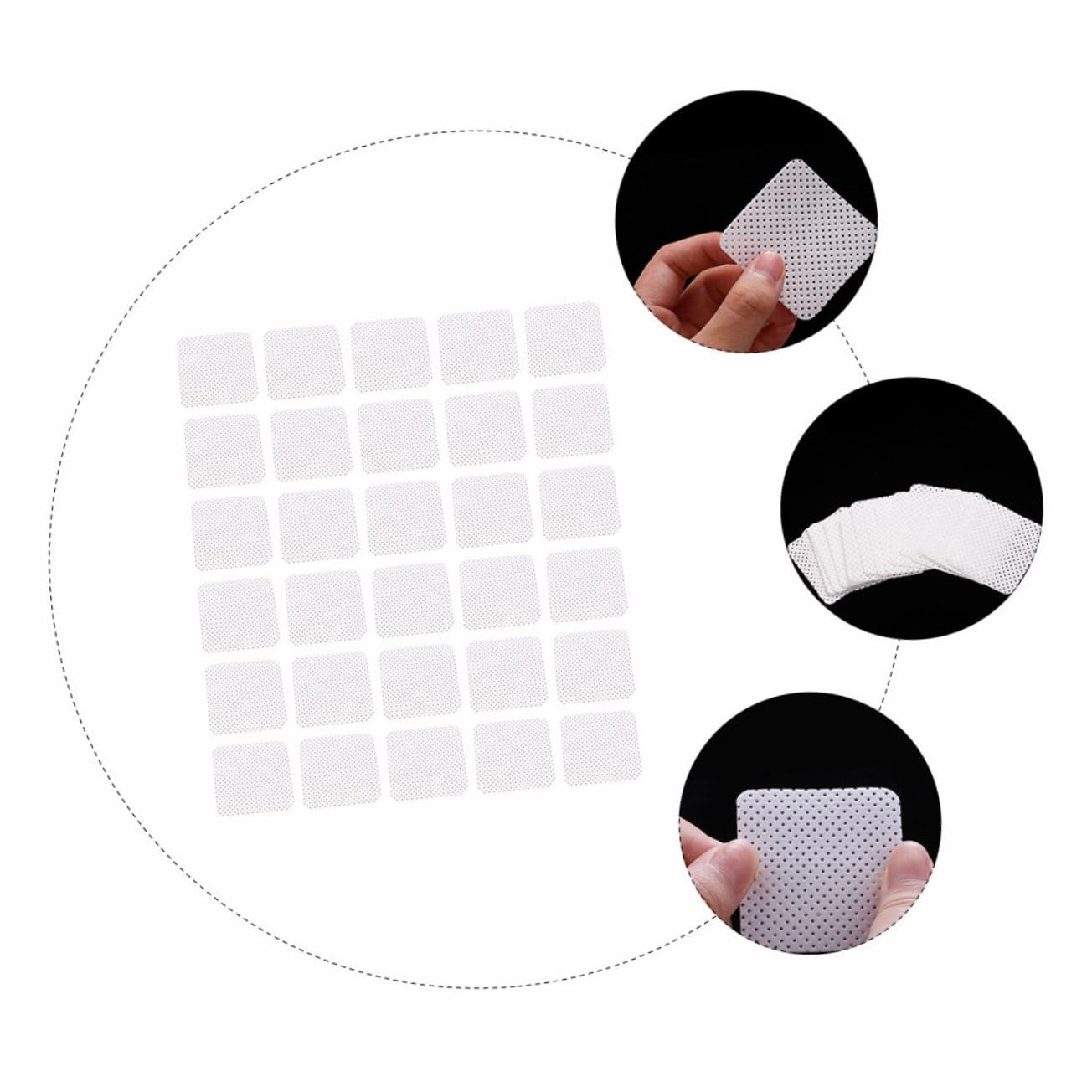 NOLITOY 1080pcs Professional Eyelash Glue Cleaning Cloths Nail Polish Pads Essential for Grafting Manicure Smooth No Dregs Convenient for Salons Home Use