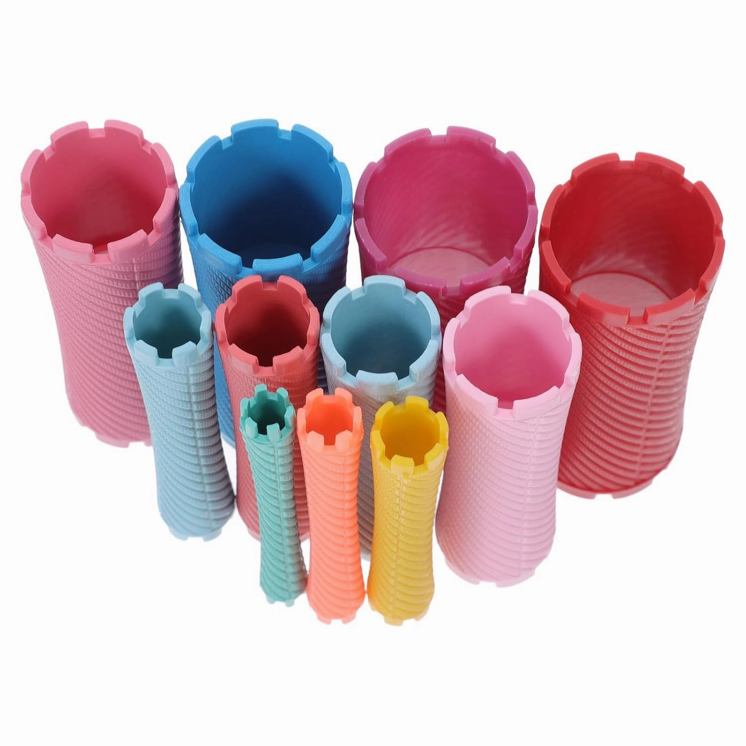NOLITOY 200 Pcs Perm Stick Foam Rollers for Wavy and Curly Hair Styling - Cold Wave Rods and Rubber Coiled Tubes