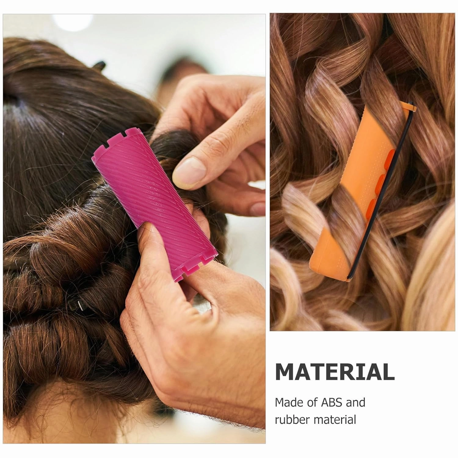 NOLITOY 200 Pcs Perm Stick Foam Rollers for Wavy and Curly Hair Styling - Cold Wave Rods and Rubber Coiled Tubes