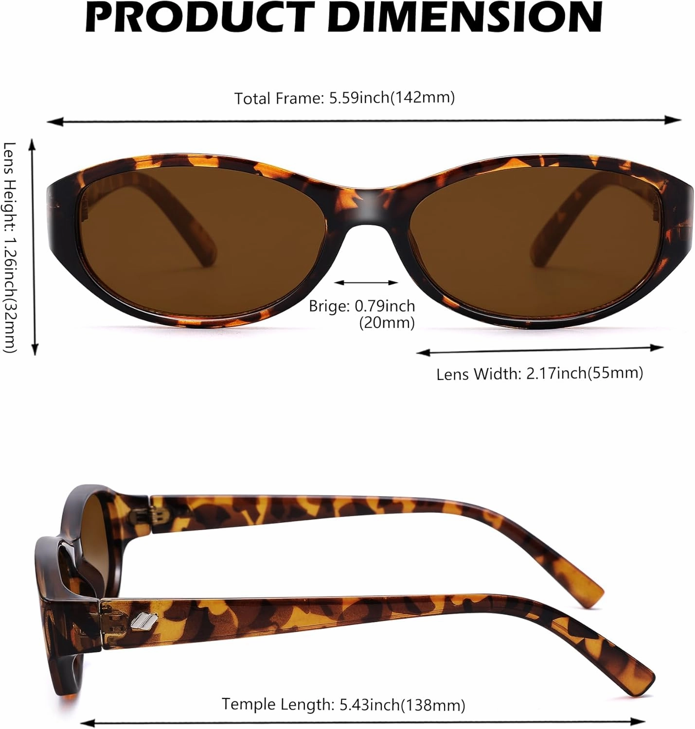 NULOOQ Retro Narrow Oval Sunglasses for Women 90s Trendy Vintage Small Cat Eye Sun Glasses
