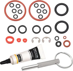 O-Ring Gasket Seal Set Drainage Valve Brew/Security Oval Head Key Tool (With Lube) Compatible With Ju-ra S, Z, X, C, E, F, J, ENA & Capresso Krups AEG Cappuccino Maker Series Coffee Machines