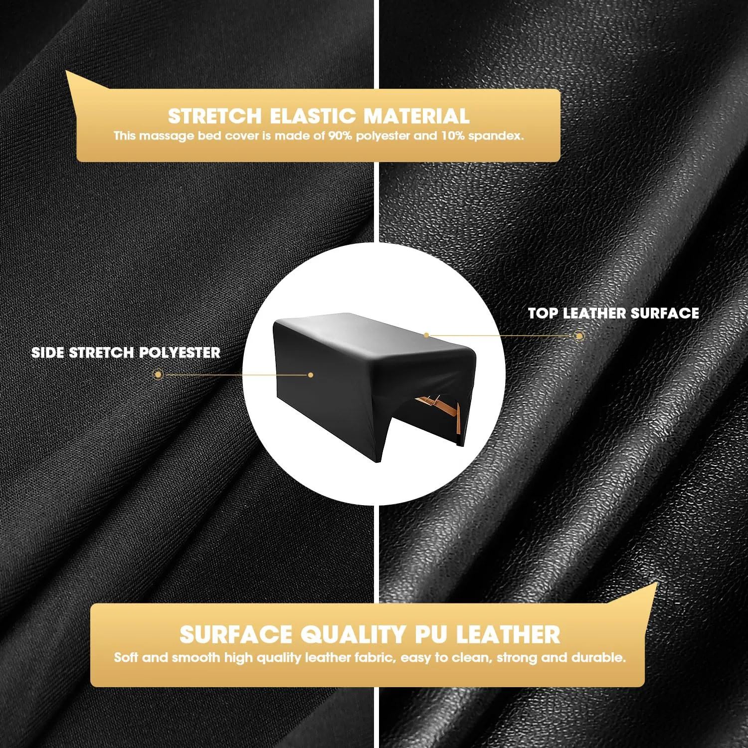 Onism Lash Bed Cover - Wipeable PU Leather Massage Table Cover, Waterproof, Soft Comfortable Spa Bed Cover, Suitable for Fits Grafting Eyelash Beds Massage Tables, Perfect for Salons Spa Home Use