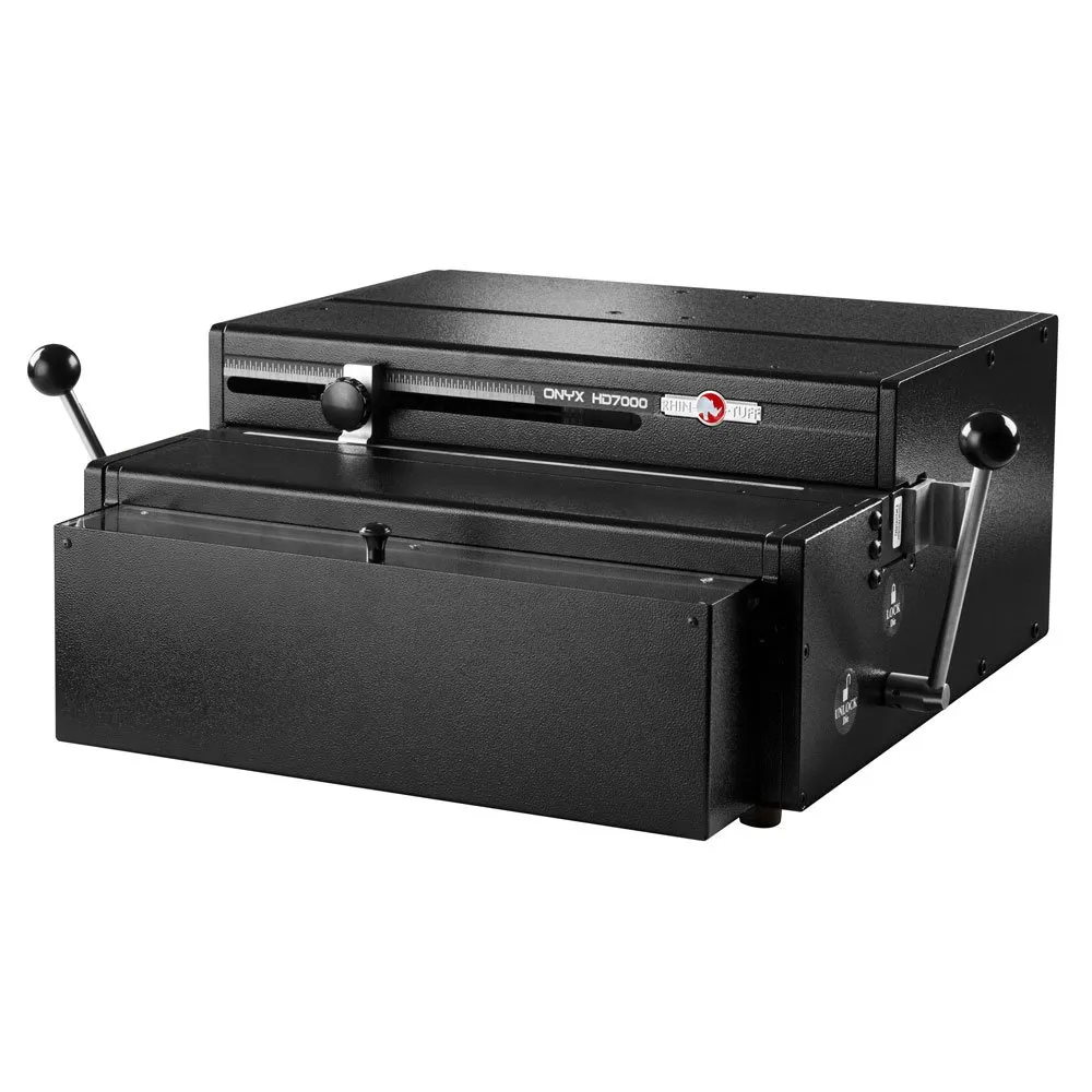 ONYX HD7000 14" Open-Ended Table Top Electric Punch w/4:1 Coil Die (Oval Hole - .2475 Spacing)