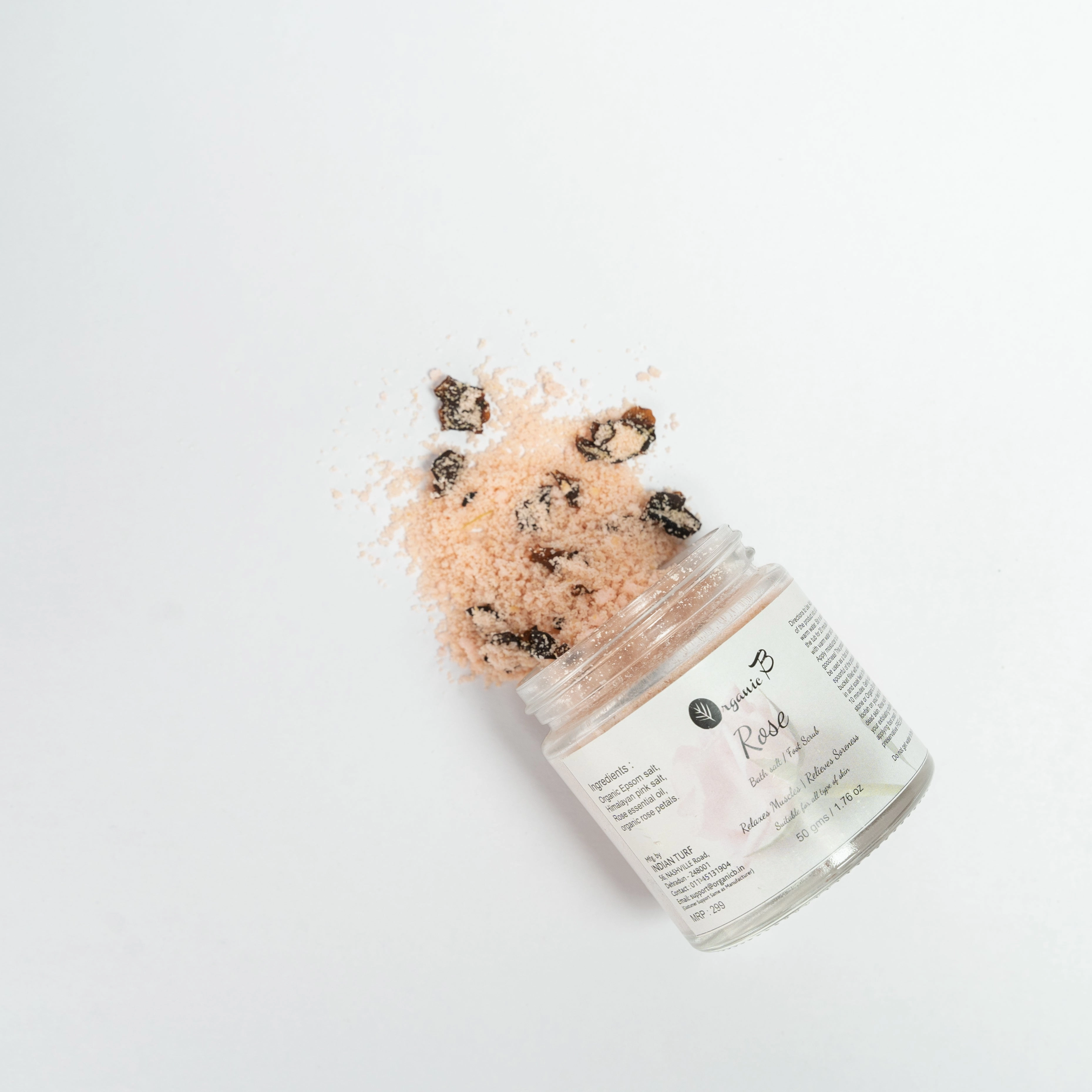 Organic B rose bath salt