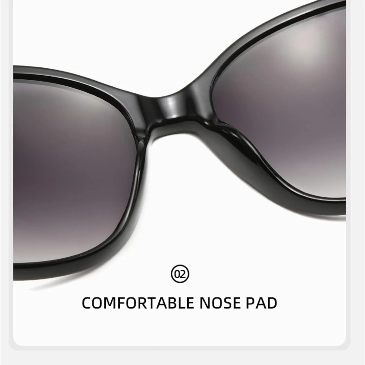 Oval Large-frame Women's Sunglasses with Metal Heart. Great for Fashion and Beach Trips.