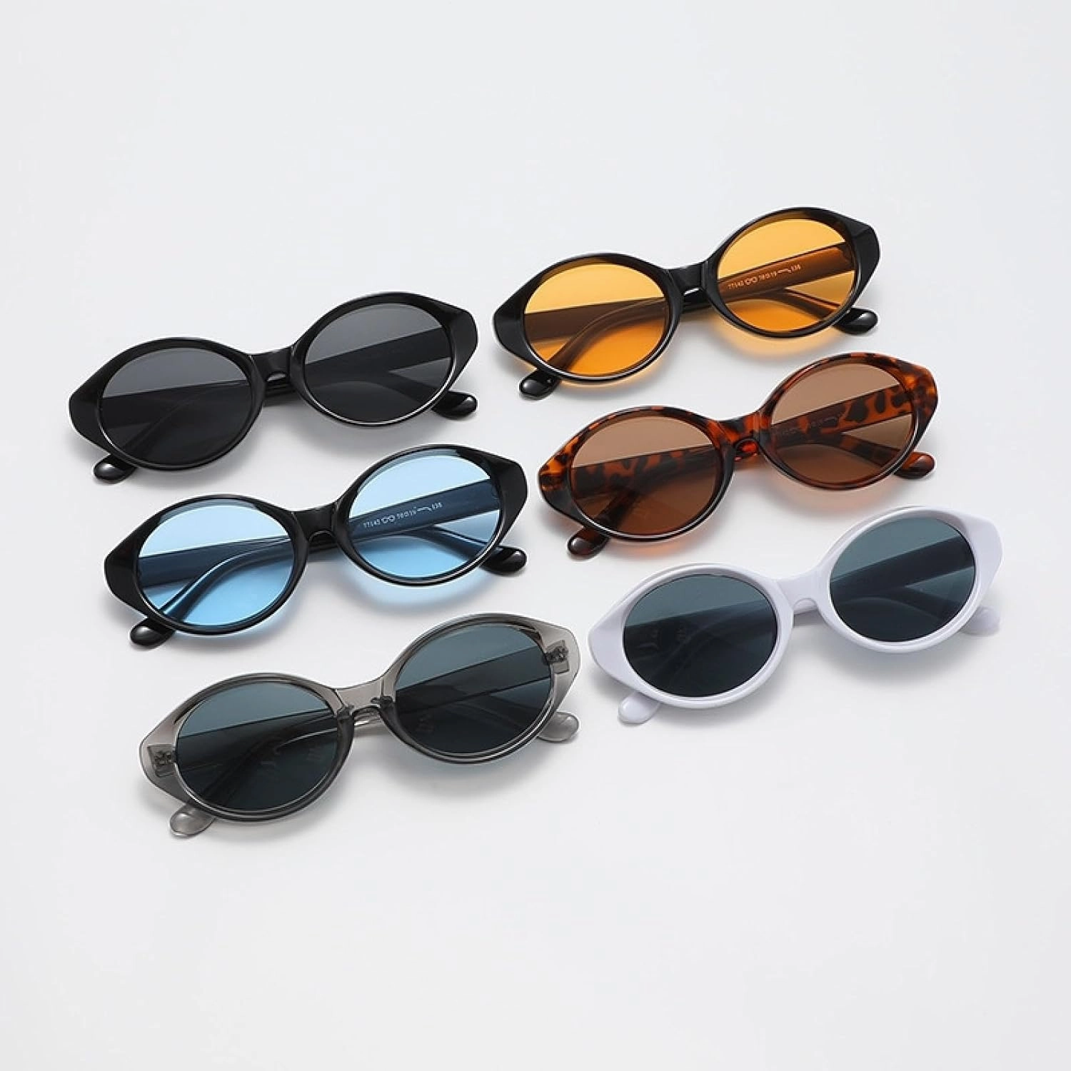 Oval Shades Unisex Sun Glasses Yellow Lense Male Female Sunglasses Uv400