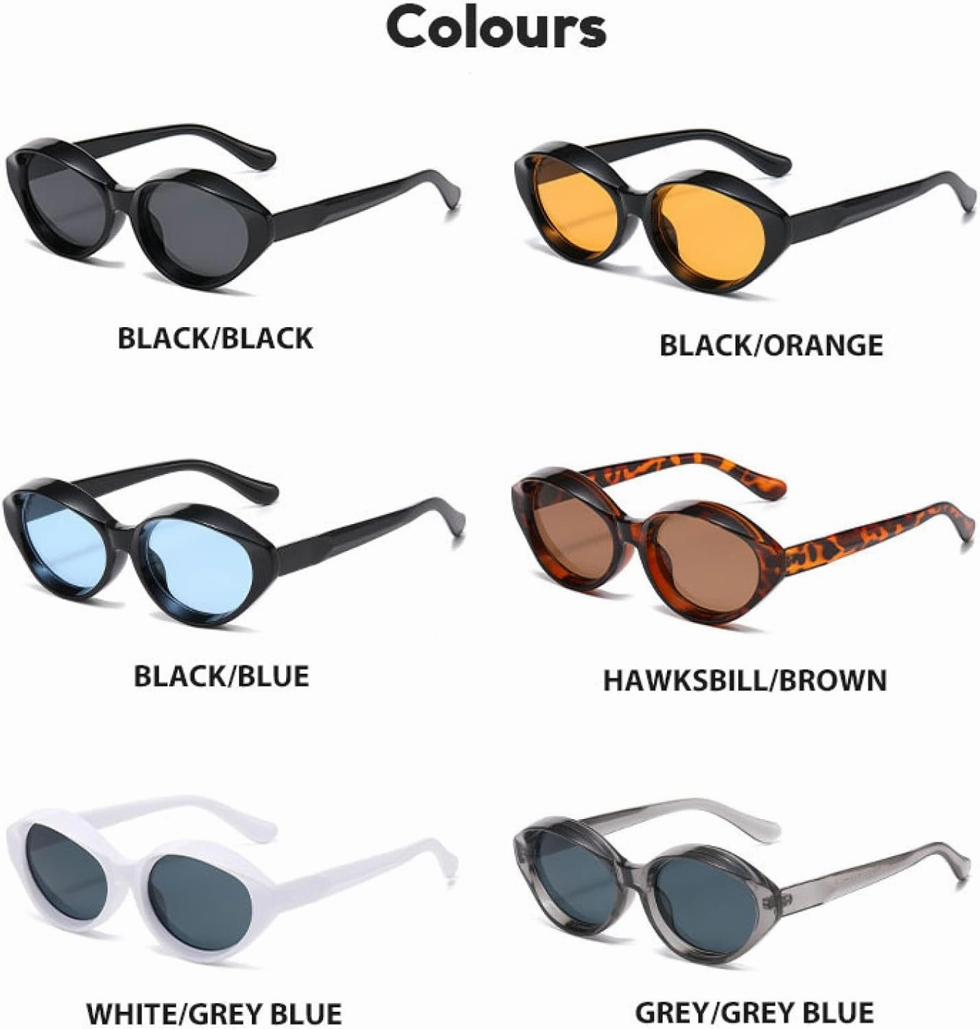 Oval Shades Unisex Sun Glasses Yellow Lense Male Female Sunglasses Uv400