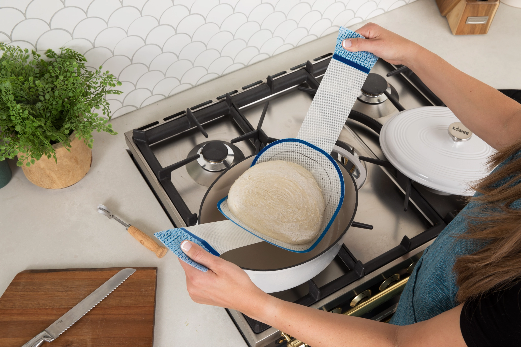 Oval Silicone Bread Sling for Dutch Ovens | Non-Stick Baking: Large