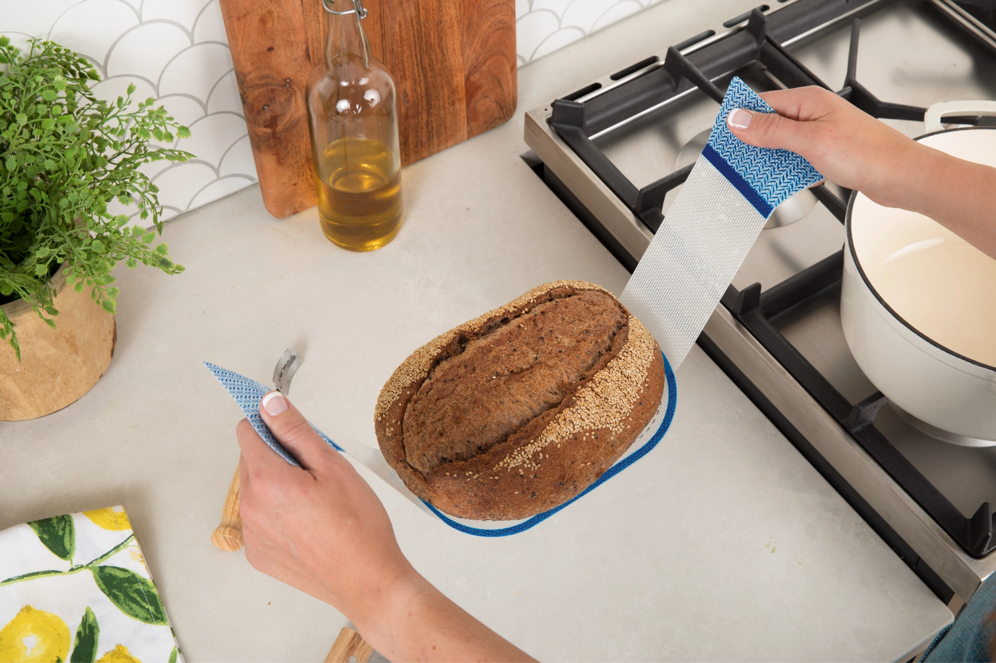 Oval Silicone Bread Sling for Dutch Ovens | Non-Stick Baking: Large