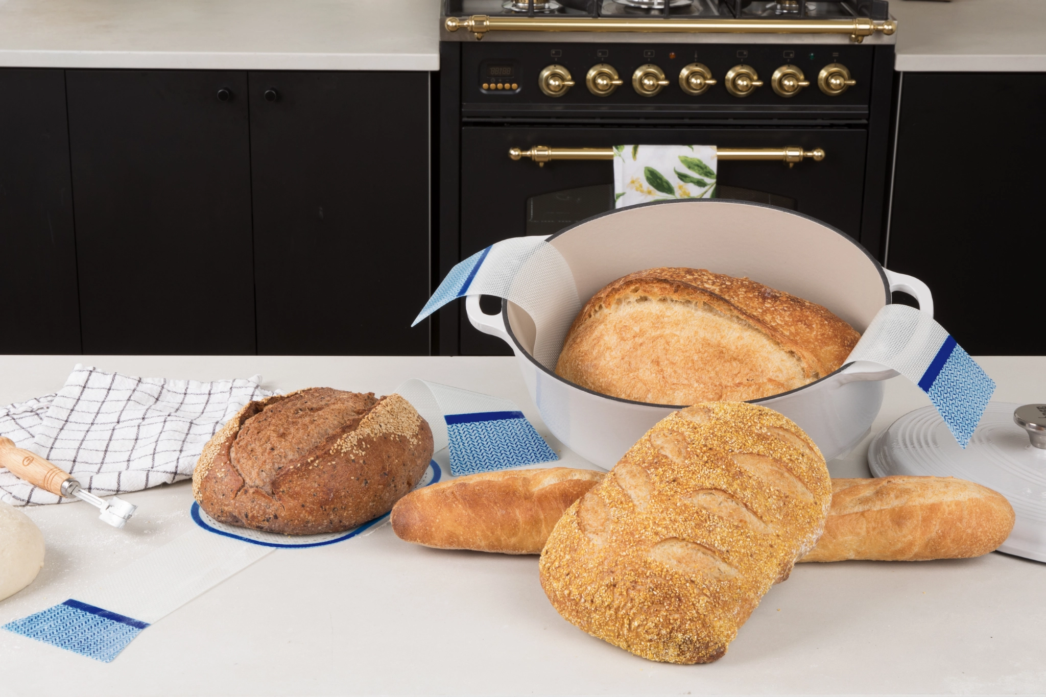 Oval Silicone Bread Sling for Dutch Ovens | Non-Stick Baking: Large