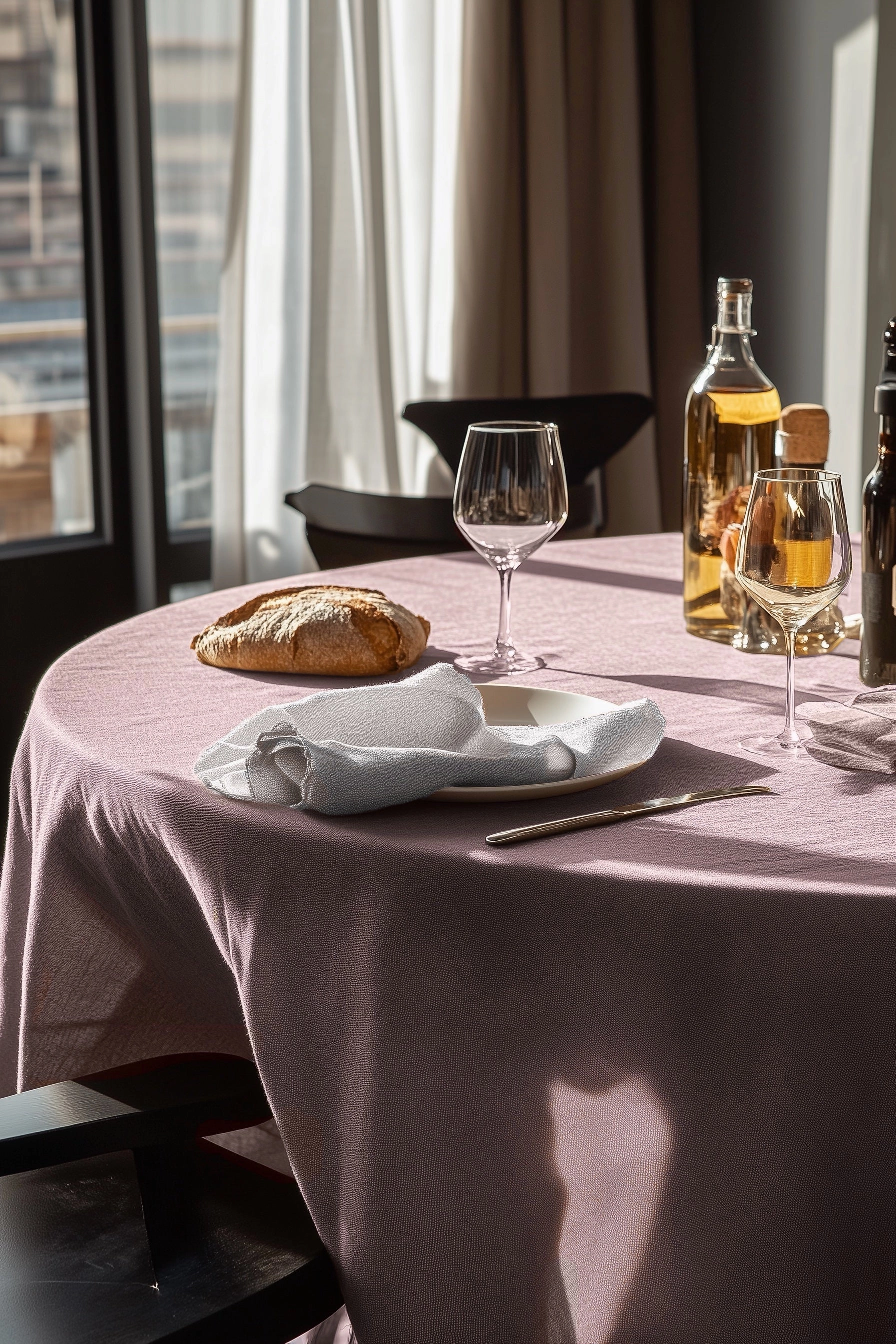 Oval Tablecloth - Pink