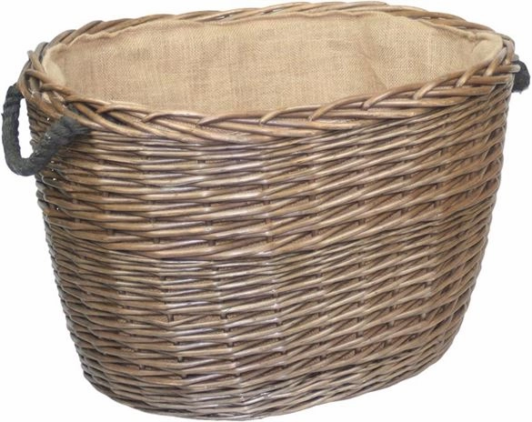 Oval Wicker Log Basket