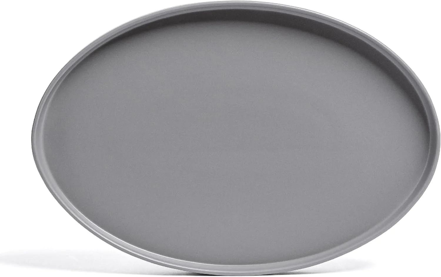 over&back Stackable Stoneware Serving Platter - Elegant 1-Piece Oval Serving Platter to Complete Your Kitchen Set - Perfect for Appetizers, Desserts, and More - 16" L x 11" W - Semi-Matte Charcoal