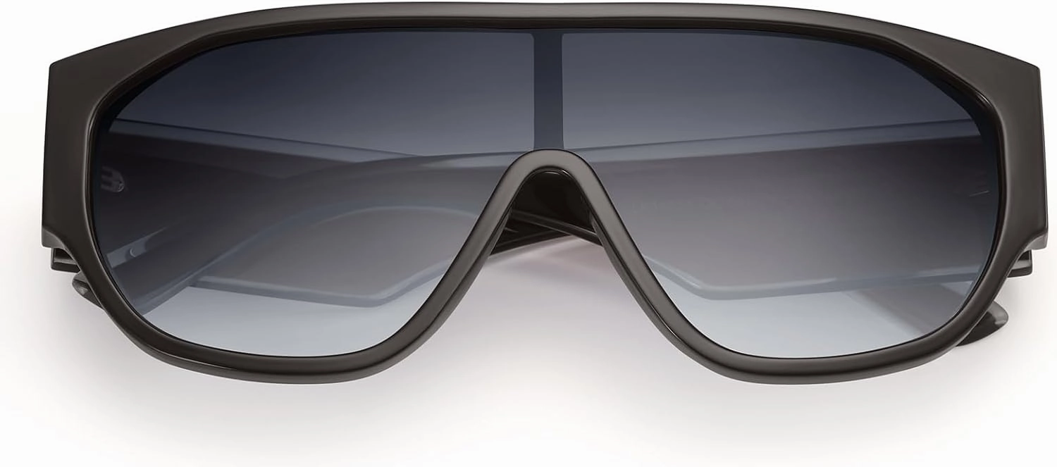 Oversized Aviator Sunglasses Women Men Polarized Trendy Big Siamese Large Chunky Thick Frame UV Protection Shades