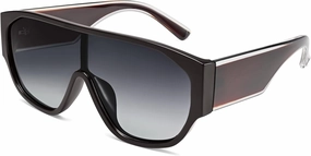 Oversized Aviator Sunglasses Women Men Polarized Trendy Big Siamese Large Chunky Thick Frame UV Protection Shades