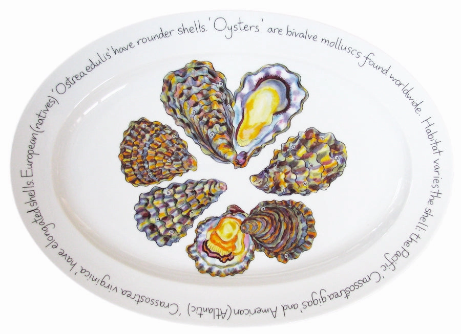 Oysters 39cm (15.4") Oval Plate
