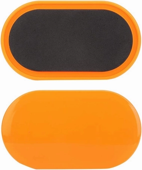 Pack of 2 Oval Shaped Exercise Core Sliders,Full Body Workout Sliding Gliding Disc Yoga Supplies
