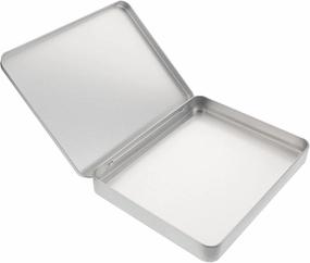 PartyKindom Eyelash Case Holder Silver Metal Storage Box for Lash Extensions Portable and Dust Eyelash Protection Container for Organizing Extensions Trinket Tin