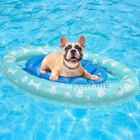 PAWCHIE Dog Pool Float - Inflatable Rafts, Inflatable Ride-ons for Kids Pets Summer Outdoor Water Games, Swimming Pool Water Toy