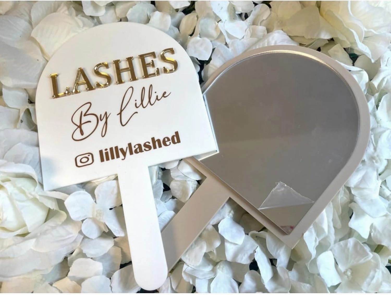 Personalised Handheld Mirror, Ustom Acrylic Hand Mirror, Gift For Hair Dressing, Gift For Esthetician Beauty Handheld Mirror, Aesthetics Props, Face Shield, Hair Dressing Prop, Gifts For Her(Black)