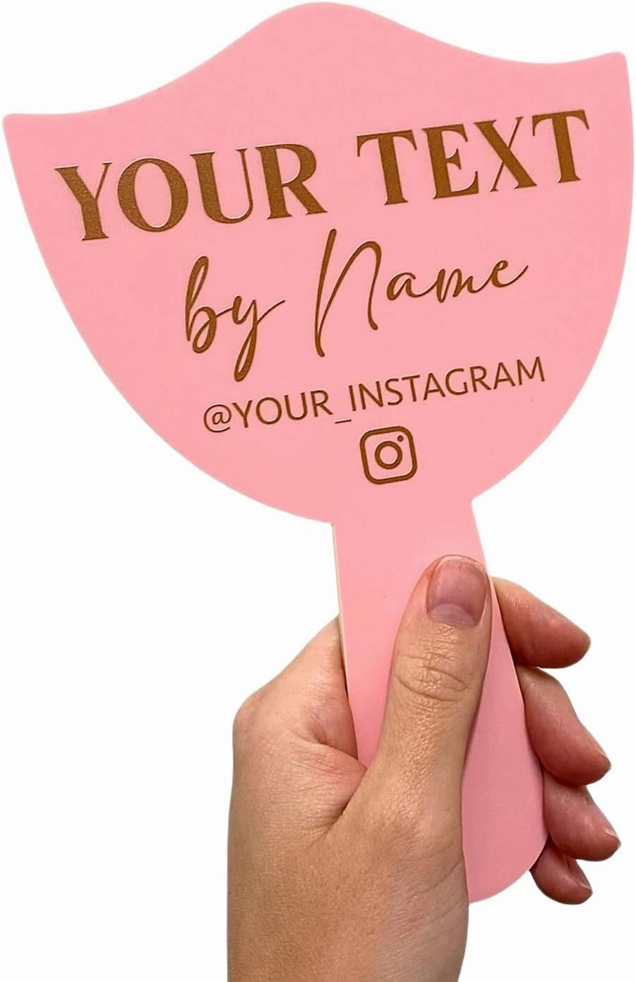 Personalized Lash Mirror, Custom Eyelash Photo Prop Esthetician Gift, Personalised Handheld Mirror For Social Media Prop, Custom Esthetician Gifts For Beauty Studio Gift Aesthetic Beauty Sign(Black)