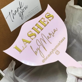 Personalized Lash Technician Mirror, Custom Name Lash Prop, 5.9"L x 8.7"H