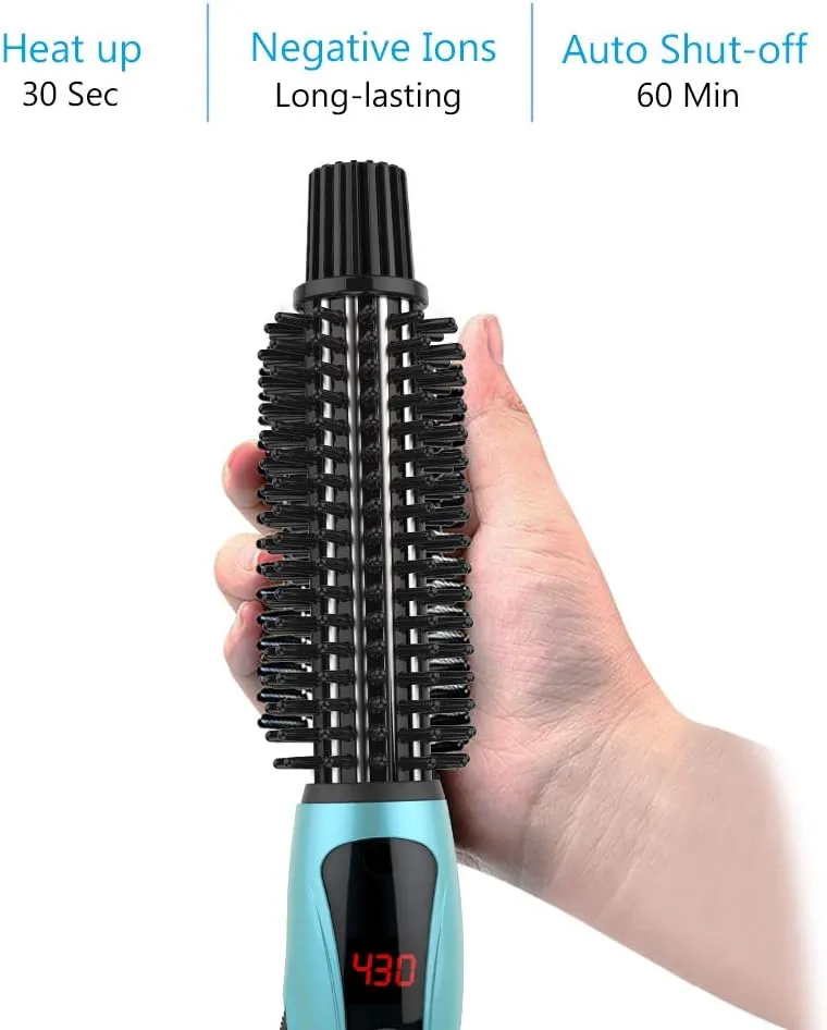 PHOEBE Curling Iron, Dual Voltage Travel 1 Inch Ceramic Tourmaline Ionic Hair Curler Hot Brush, Professional Anti-Scald Instant Heat Up Curling Wands, Heated Styler for Long Hair