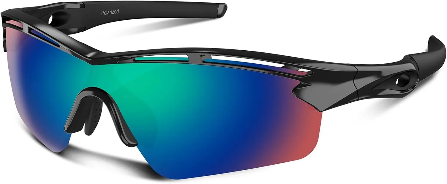 Polarized Sports Sunglasses for Men Women Youth Baseball Cycling Running Driving Fishing Tennis Golf Motor TAC UV400 TR90