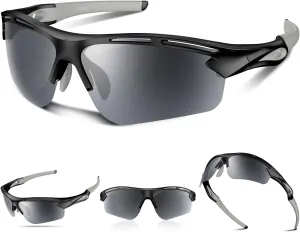 Polarized Sports Sunglasses for Men Women Youth Baseball Running Cycling Driving Fishing Tennis Golf Motor TAC UV400 TR90