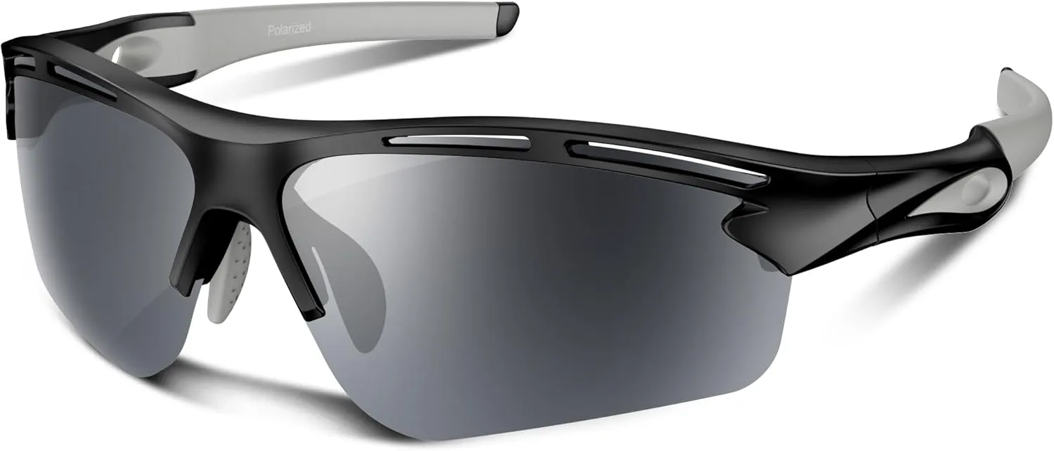 Polarized Sports Sunglasses for Men Women Youth Baseball Running Cycling Driving Fishing Tennis Golf Motor TAC UV400 TR90
