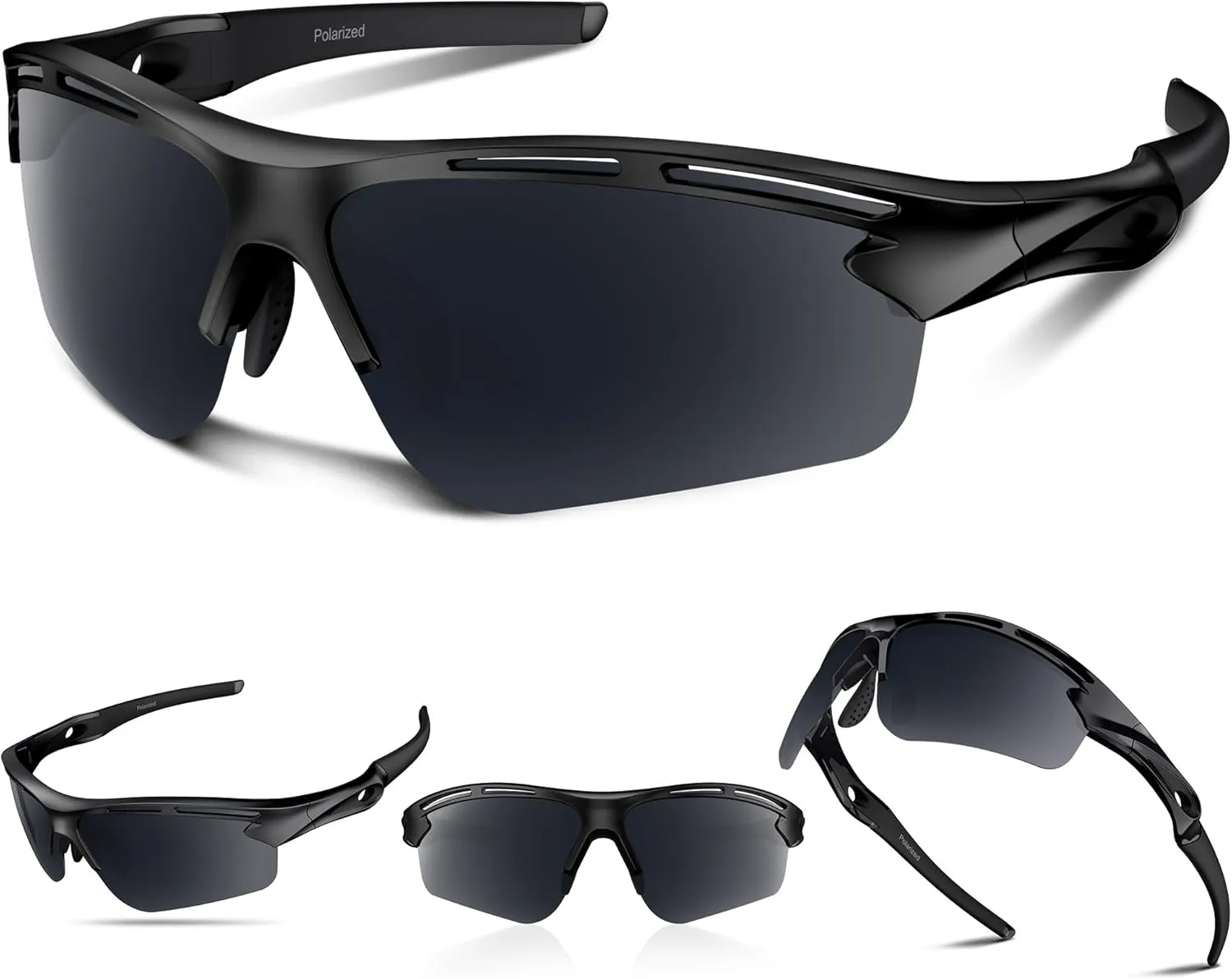 Polarized Sports Sunglasses for Men Women Youth Baseball Running Cycling Driving Fishing Tennis Golf Motor TAC UV400 TR90
