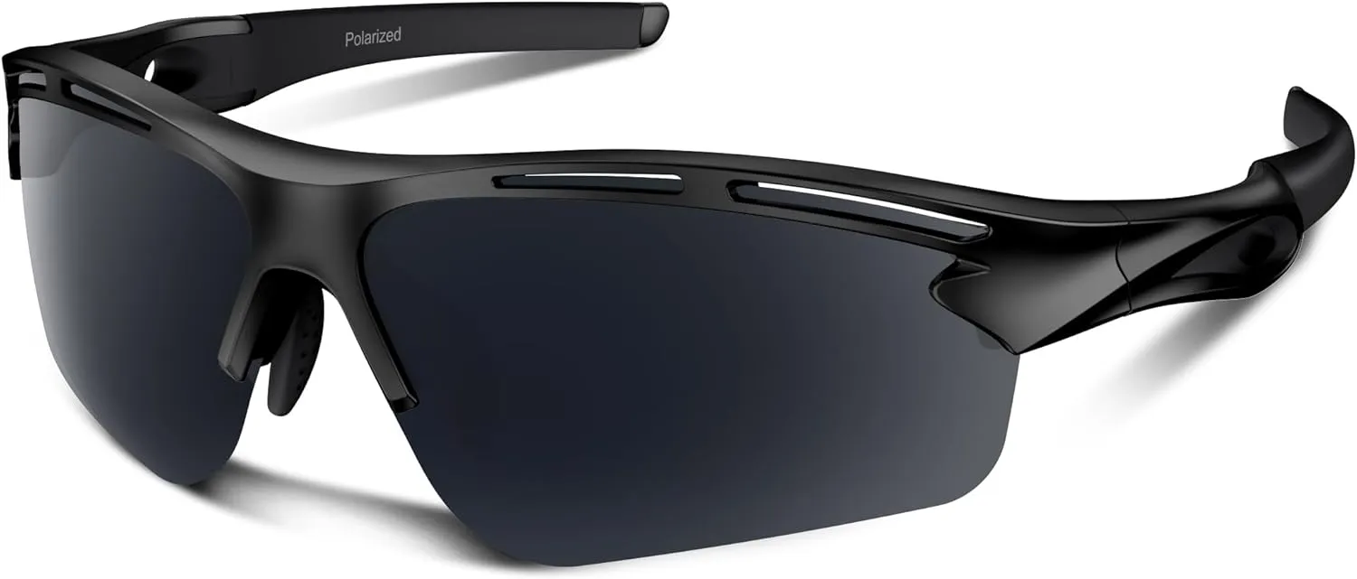 Polarized Sports Sunglasses for Men Women Youth Baseball Running Cycling Driving Fishing Tennis Golf Motor TAC UV400 TR90