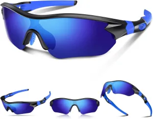 Polarized Sports Sunglasses for Men Women Youth Baseball Running Fishing Tennis Golf Cycling Driving Motor TAC UV400 TR90