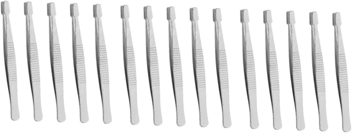 POPETPOP 3sets Multi-use Tweezers Comfortable Handle for Stamps Jewelry Crafts and Tweezers 5pcs*3