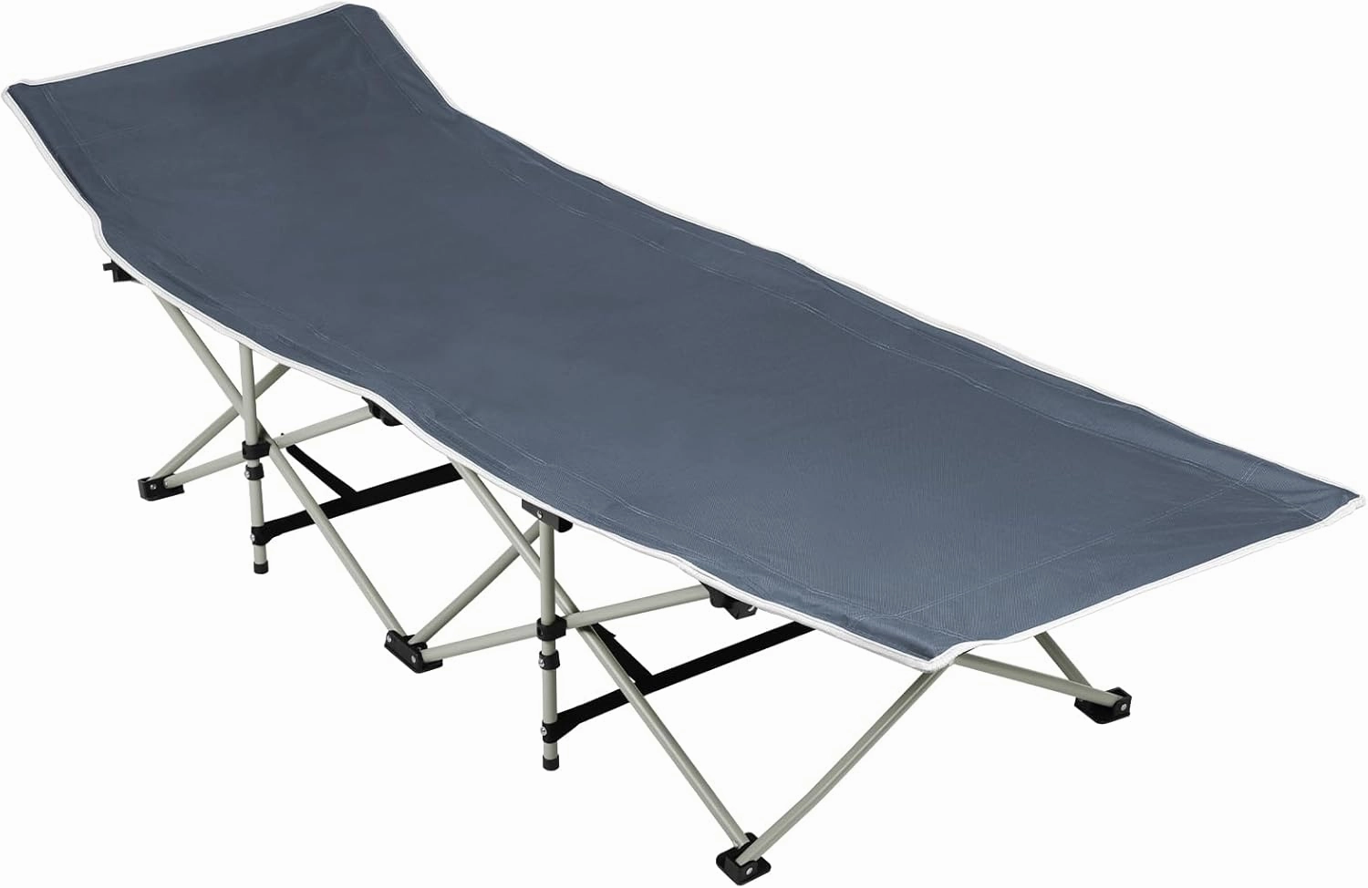 Portable Bed for Adults, Folding Chaise Lounge Chair for Indoor Outdoor Travel, Adults Reclining Folding Chaise, Outdoor Sleeping Cot Bed, Camping Beds Black