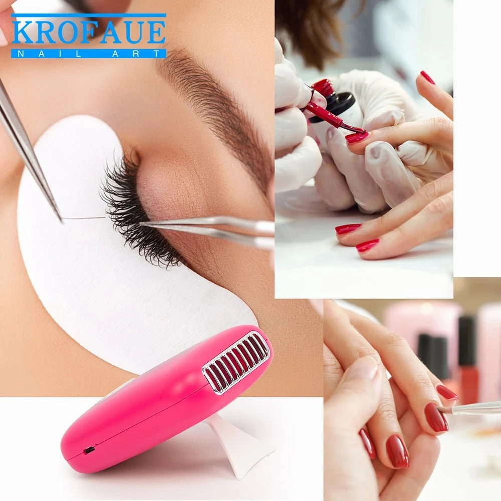 Portable mini air conditioner: KROFAUE eyelash fan dryer