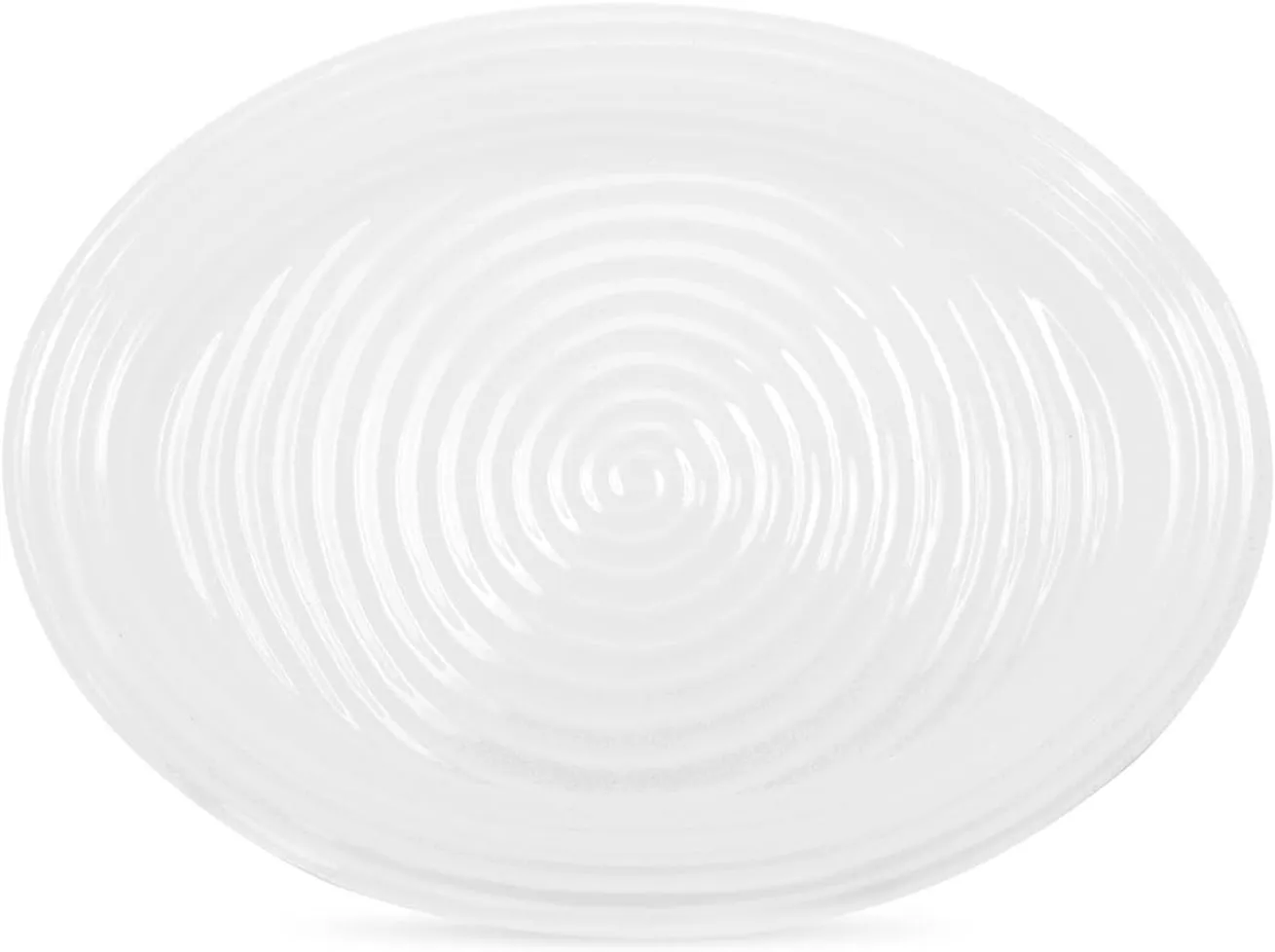 Portmeirion Sophie Conran Large Serving Platter, 20" Oval Tray - Turkey, Roasts, Side Dishes Fine Porcelain - Dishwasher, Microwave, Freezer, Oven Safe, Elegant Serveware for Entertaining (White)