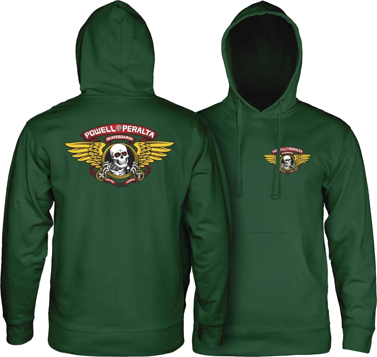 Powell Peralta Winged Ripper Hoody Sweatshirt, Alpine Green, Extra Large