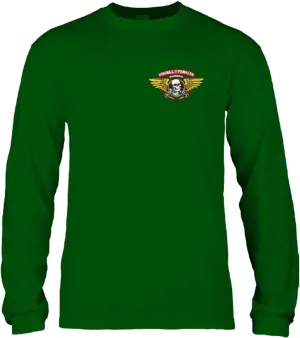 Powell Peralta Winged Ripper Longsleeve T-Shirt, Forest Green, Medium