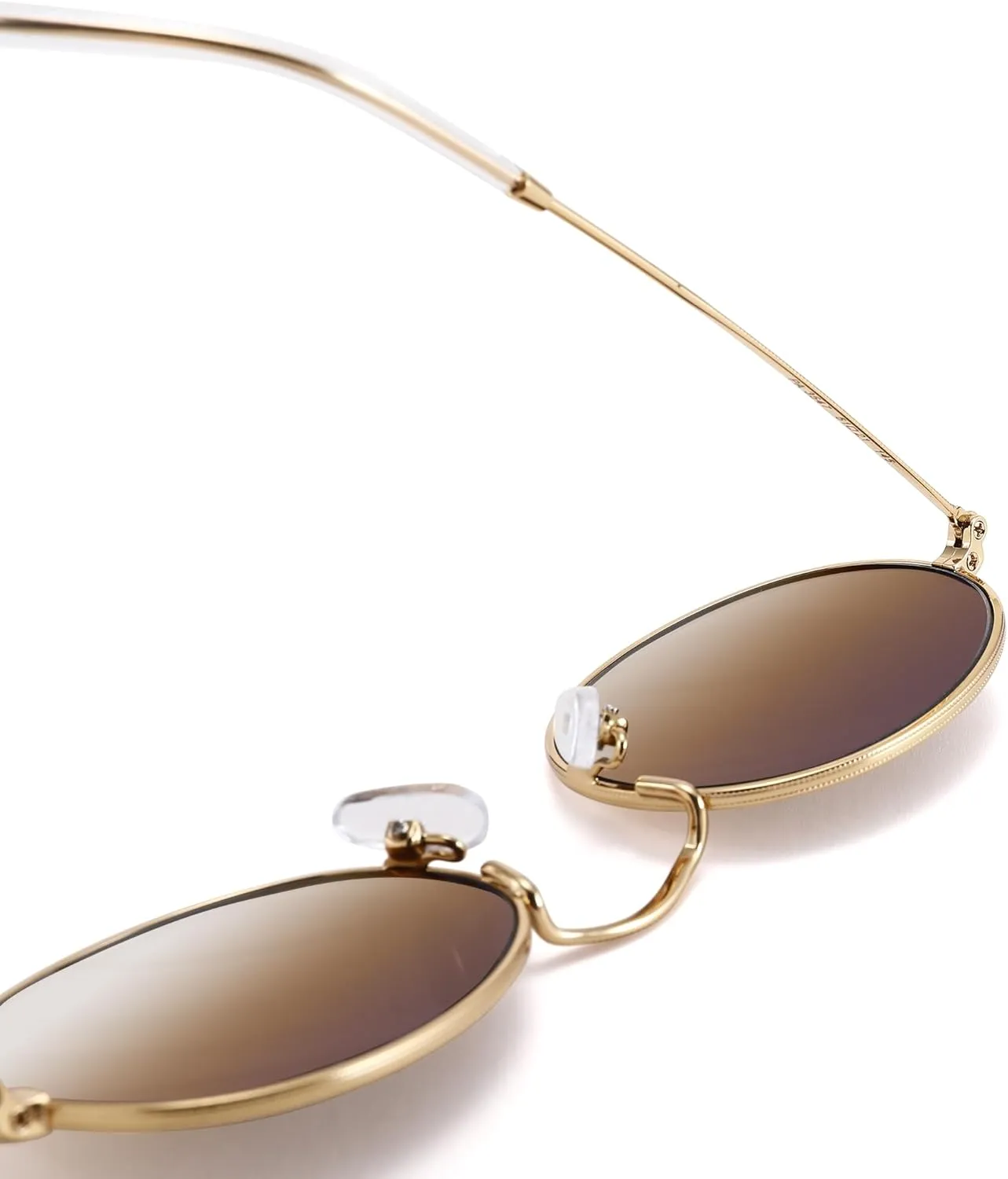 Pro Acme Retro Oval Sunglasses Glass Lens, Small Metal Frame Trendy 90s Sun Glasses for Women Men