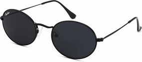 Pro Acme Retro Oval Sunglasses Glass Lens, Small Metal Frame Trendy 90s Sun Glasses for Women Men