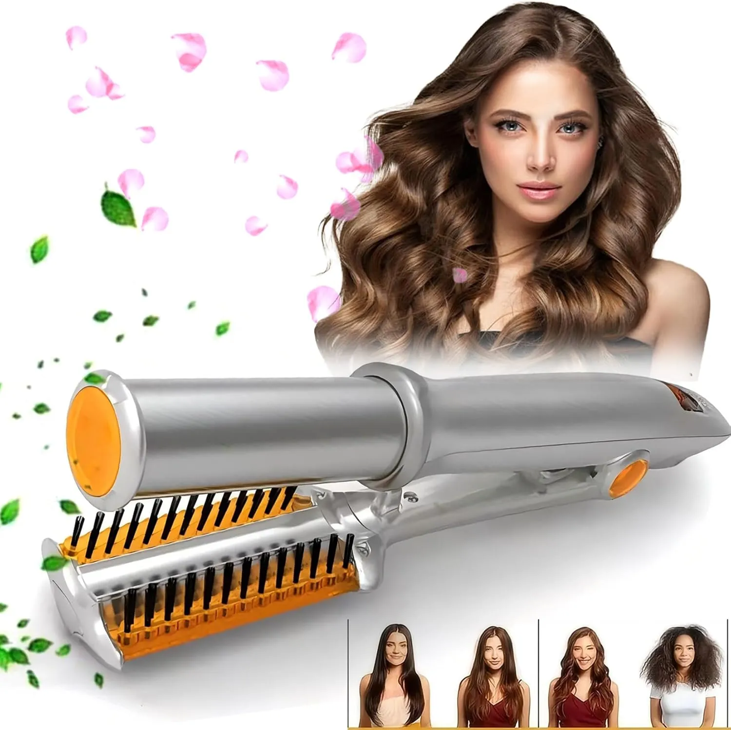 Professional 2 in 1 Straight Curling Iron - Function Hair Straightener - Adjustable Temperature for Short & Long Hair, Fast Heating, Ceramic Curling Tongs, Travel - Friendly - Ideal Hair Styling Tools