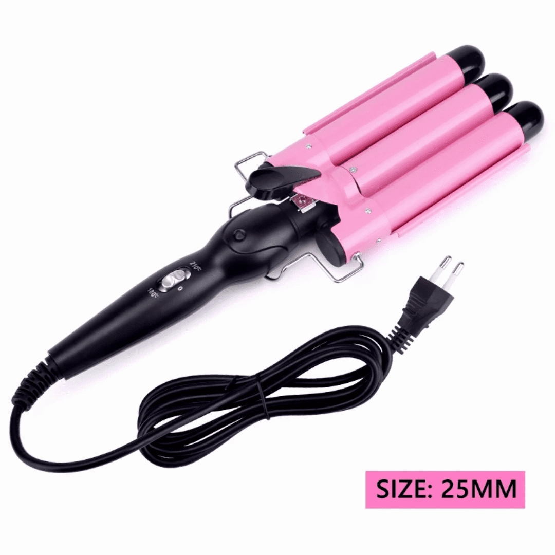 Professional Iron Ceramic Triple Barrel Hair Curler