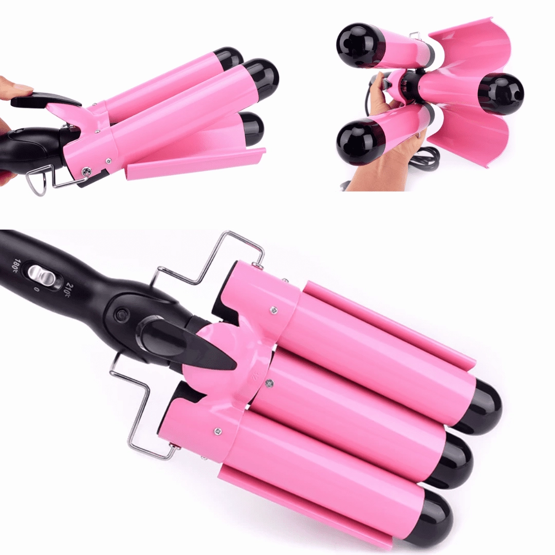 Professional Iron Ceramic Triple Barrel Hair Curler