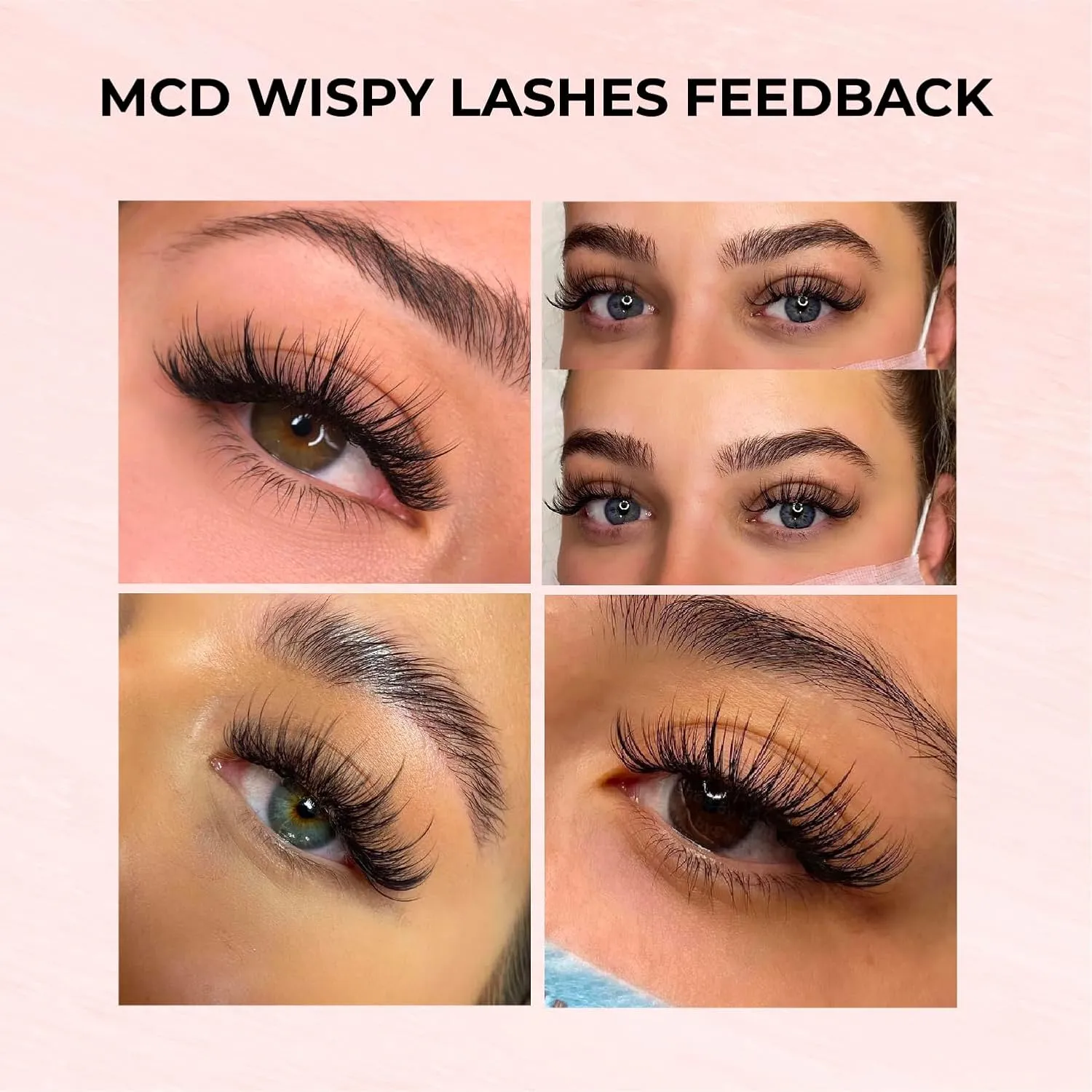 Promade Wispy Lash Extension Volume Lashes 1000fans 0.05-0.07 Thickness, C/D/CC Curl, 8-18mm Loose Fans False Eyelashes 5D 7D 9D for Fluffy Eyelash Cluster, Soft, Long Lasting