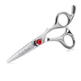 Purple Dragon 4.5 Barber Hair Cutting Scissors Small Moustache Shears with Bag- Perfect for Professional Hairstylist, Hairdresser (4.5 inch)