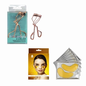 Pursonic Ultimate Eye Care & Beauty Bundle: Wrinkle Care Eye Gel Patches   Salon Grade Eyelash Curler