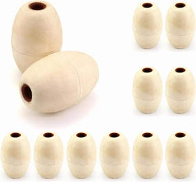 QWORK Oval Water Float, 12 Pack, 1/2" Hole, 3.5" x 5.5", for Pools, Water Ski Ropes, Anchor Lines, White