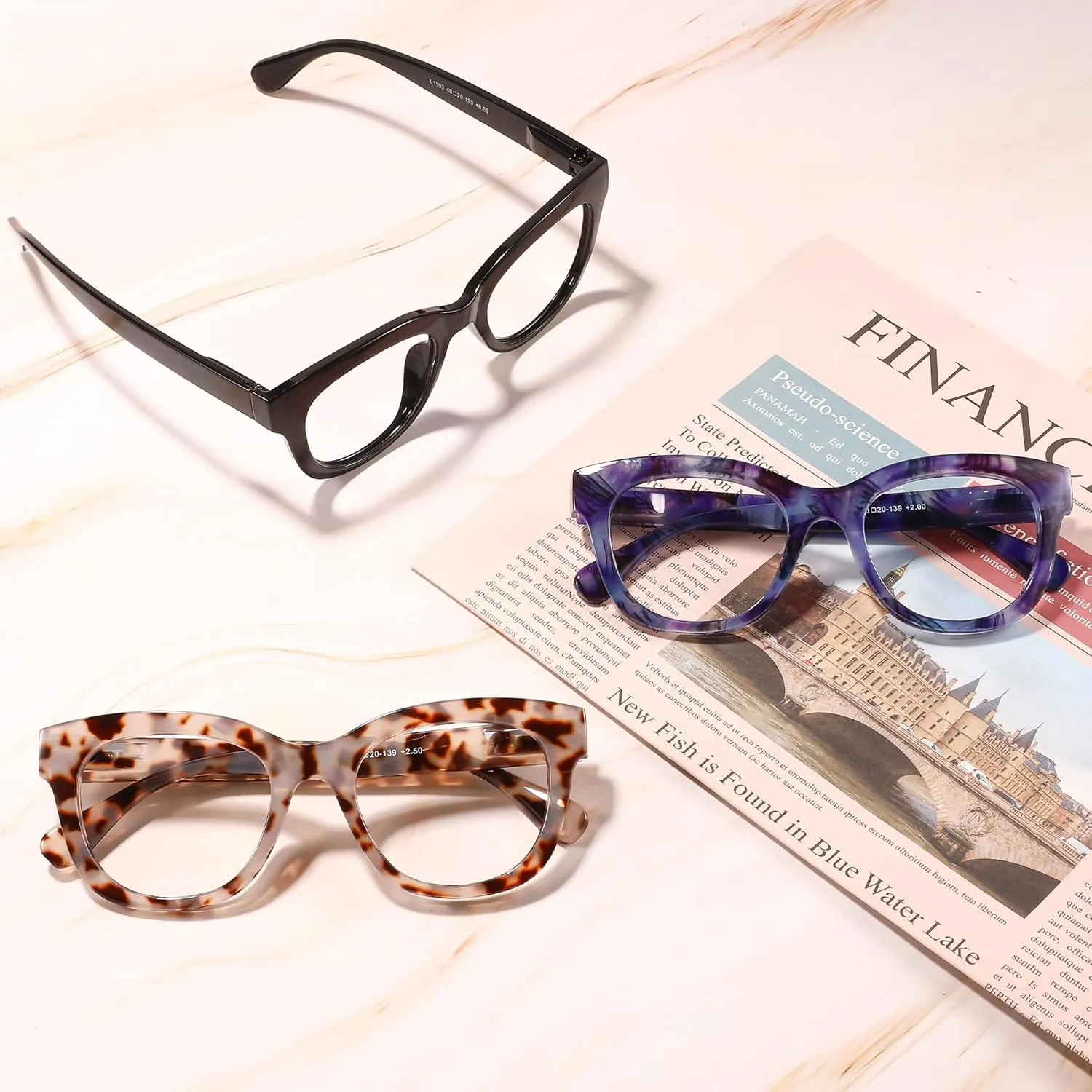 Reading Glasses for Women Men Square Oval Readers with Spring Hinge Anti UV Glare